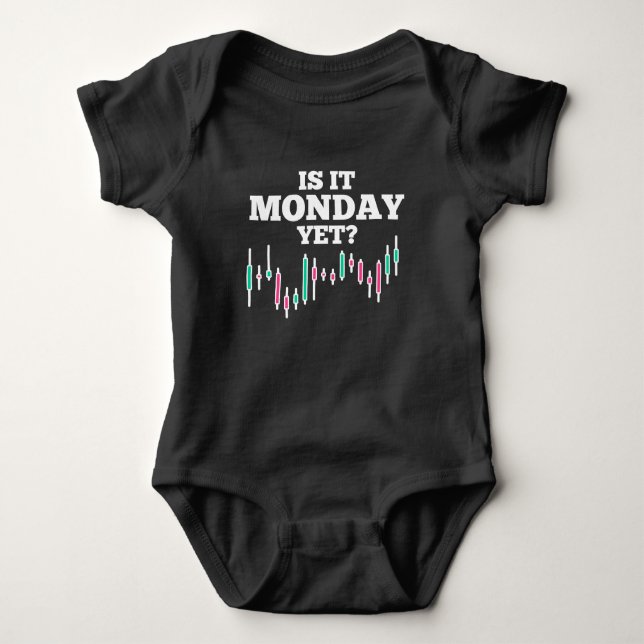 Stock Market Day Trading Humor Investor Baby Bodysuit (Front)