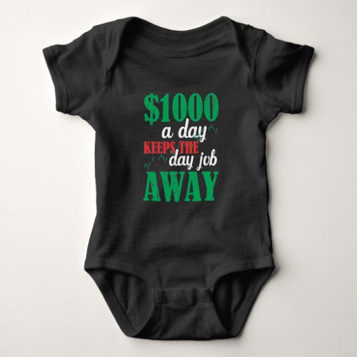 Stock Market Day Trading Trader Investor Joke Baby Bodysuit