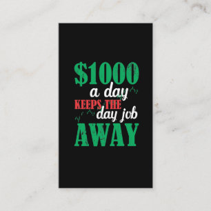 Stock Market Day Trading Trader Investor Joke Business Card