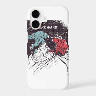 Stock Market Fight Bull vs Bear Trading iPhone 17 Case
