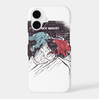Stock Market Fight Bull vs Bear Trading iPhone 17 Case