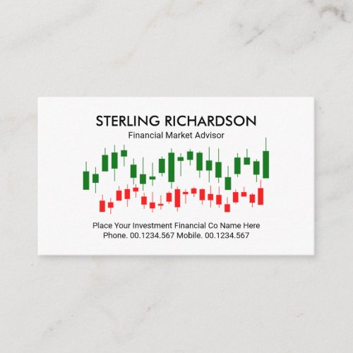 Stock Market Financial Graphs Business Card