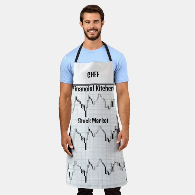  Stock Market Financial Kitchen Personalized Apron (Worn)