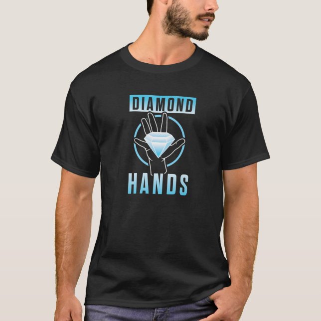 Stock Market Forex Trading Diamond Hands Graphic T-Shirt (Front)