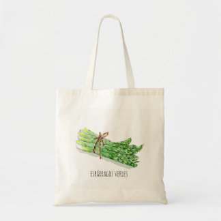 stock market giant cotton “green asparagus " tote bag