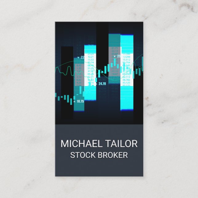 Stock Market Graph Business Card (Front)