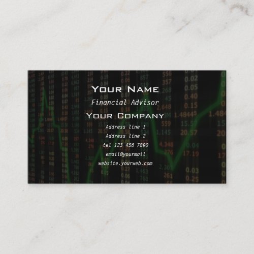 Stock market graph Business Card