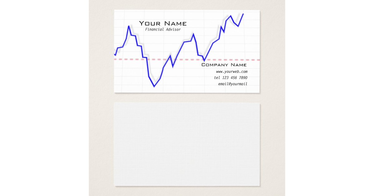 Stock market graph Business Card Zazzle
