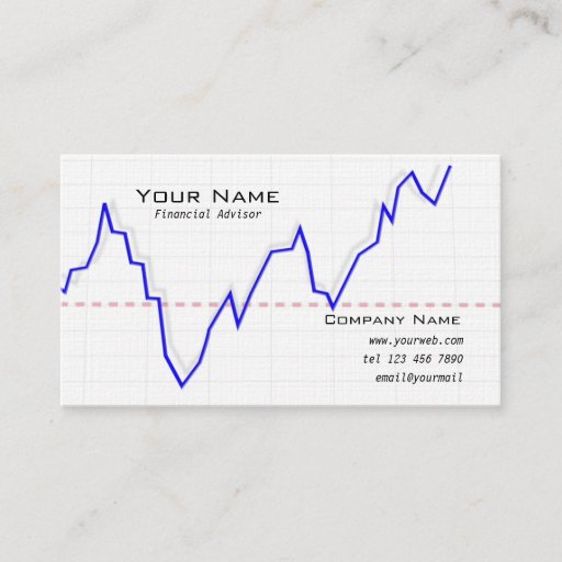 Customizable Stock market graph Business Card