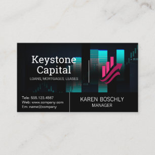 Stock Market Graph   Finance Chart Logo Business Card