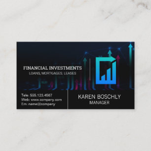 Stock Market Graph   Financial Chart Business Card