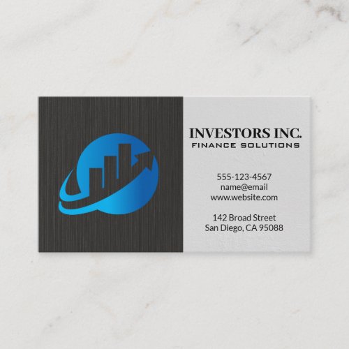 Stock Market Graph Logo  Financial  Business Card