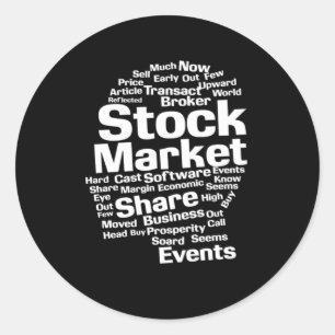 Stock Market Money Investor Gift Classic Round Sticker