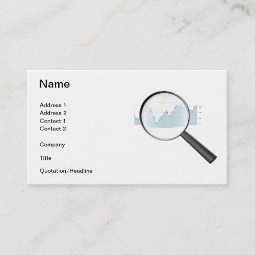 Customizable Stock market research Business Card