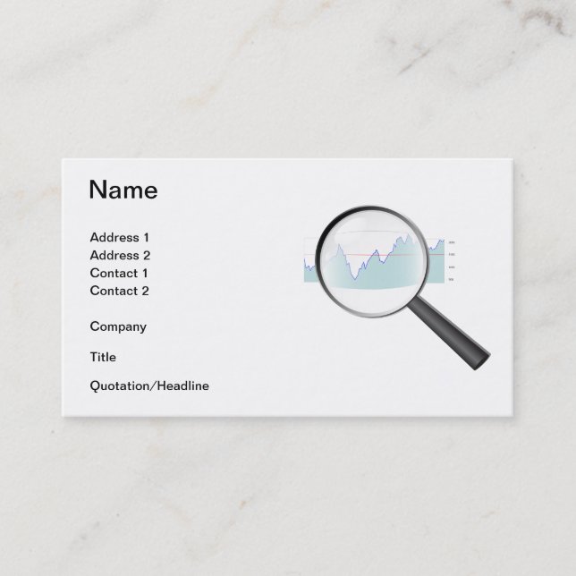 Stock market research Business Card (Front)