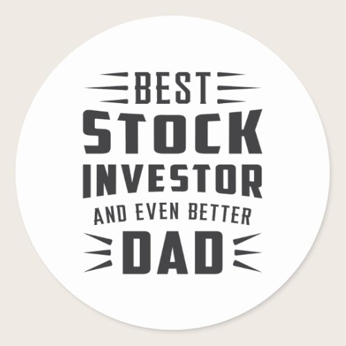 Stock Market Stock Investor Bull Trader Trading Classic Round Sticker