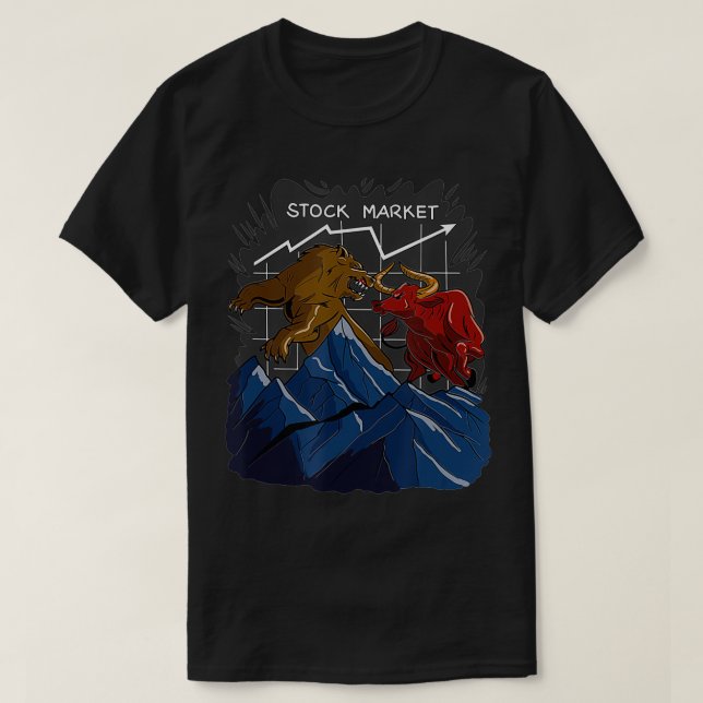 Stock Market - Stocks Trading Stock Exchange T-Shirt (Design Front)