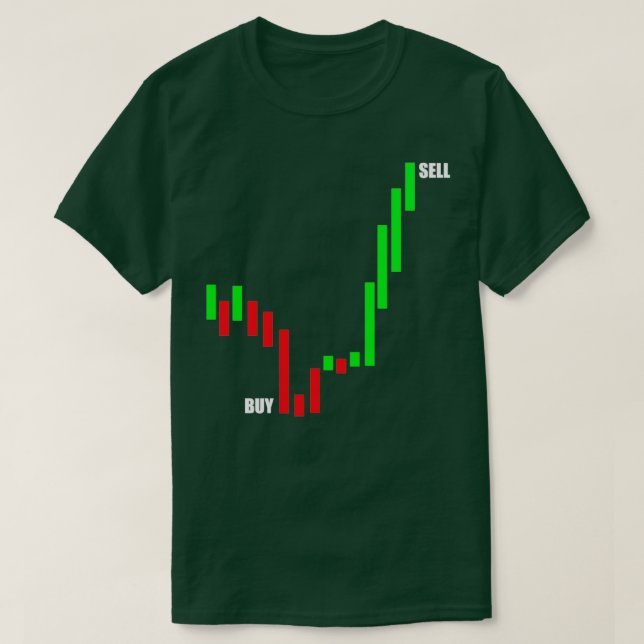 Stock Market Trader Candlestick Chart Trading Gift T-Shirt (Design Front)