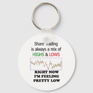 Stock Market Trader Highs & Lows Keychain