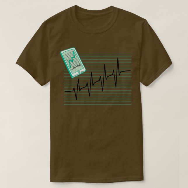 Stock market trader stock trading heartbeat EKG 1 T-Shirt (Design Front)