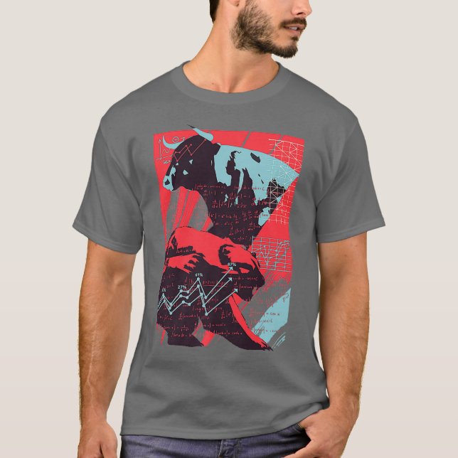 Stock Market Trading Bears and Bulls Premium T-Shirt (Front)