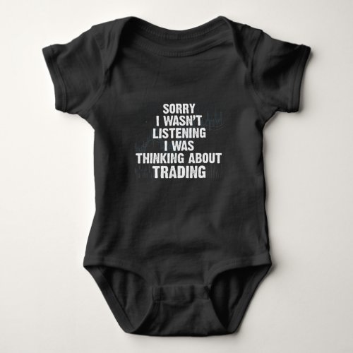 Stock Market Trading Hobby Investor Day Trader Baby Bodysuit