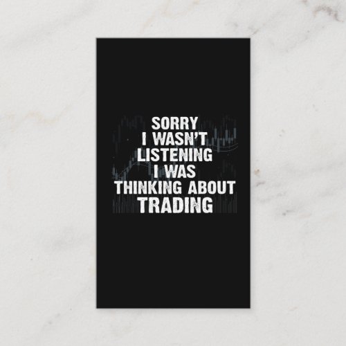 Stock Market Trading Hobby Investor Day Trader Business Card