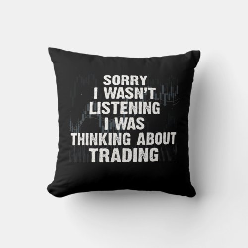 Stock Market Trading Hobby Investor Day Trader Throw Pillow
