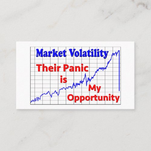 Stock Market Trading Panic Opportunity Business Card