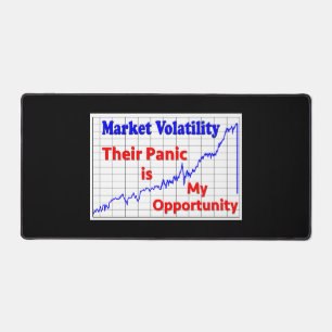 Stock Market Trading Panic Opportunity Desk Mat