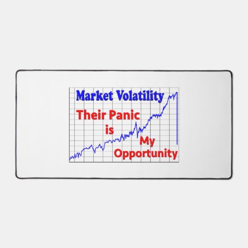 Stock Market Trading Panic Opportunity Desk Mat