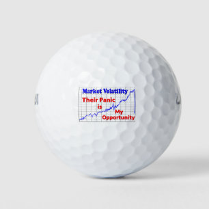 Stock Market Trading Panic Opportunity Golf Balls