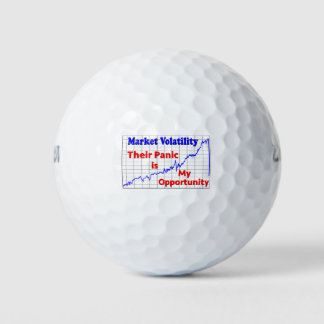 Stock Market Trading Panic Opportunity Golf Balls