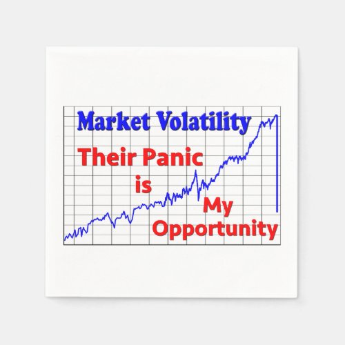 Stock Market Trading Panic Opportunity Napkins