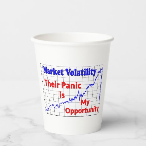 Stock Market Trading Panic Opportunity Paper Cups