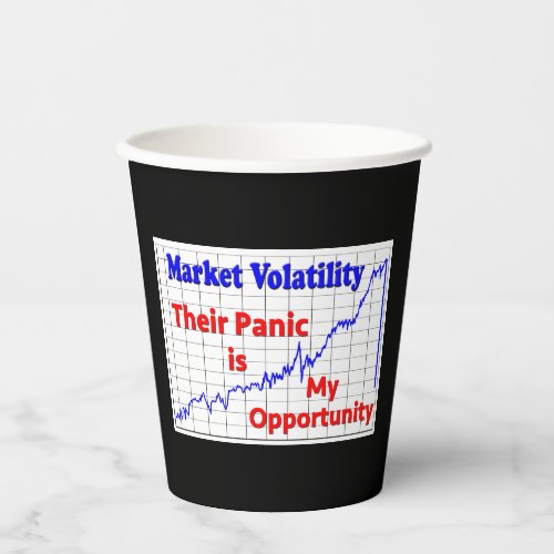 Stock Market Trading Panic Opportunity Paper Cups