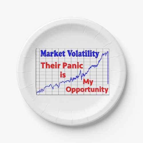 Stock Market Trading Panic Opportunity Paper Plates
