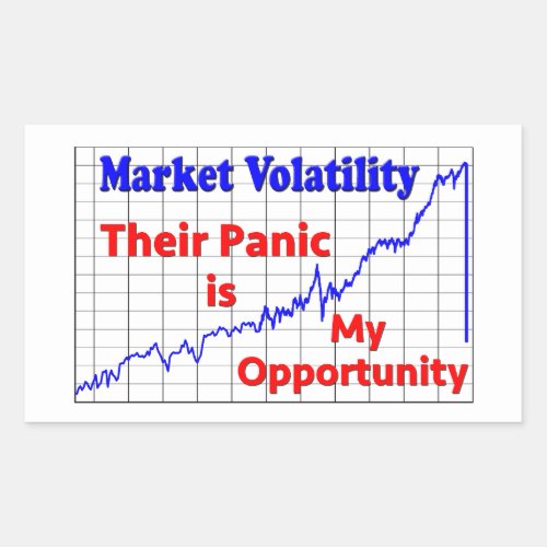 Stock Market Trading Panic Opportunity Rectangular Sticker