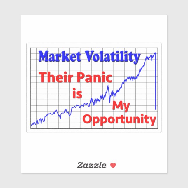 Stock Market Trading Panic Opportunity Sticker (Sheet)