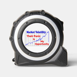 Stock Market Trading Panic Opportunity Tape Measure