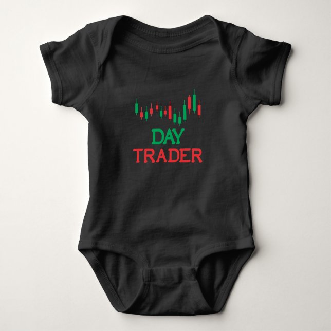 Stock Market Trading Sell Buy Day Trader Investor Baby Bodysuit (Front)