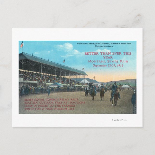 Stock Parade at Montana State FairHelena, MT Postcard (Front)