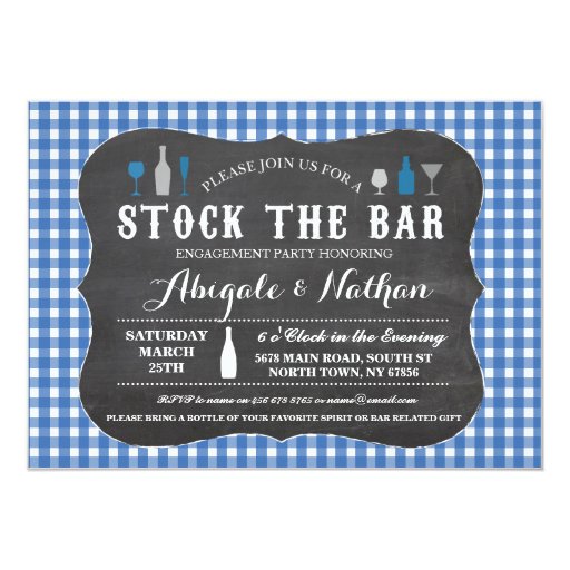 Stock The Bar Engagement Party Invitations 8