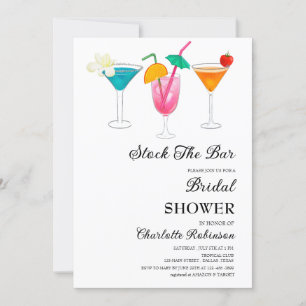 Stock The Bar Bridal Shower Invitation
