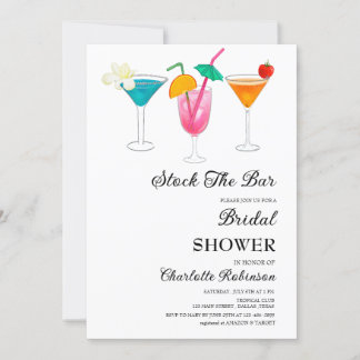 Stock The Bar Bridal Shower Invitation