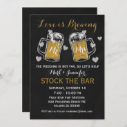 Stock The Bar Bridal Shower Invitation Couples at Zazzle