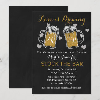 Stock the Bar Bridal Shower Invitation Couples