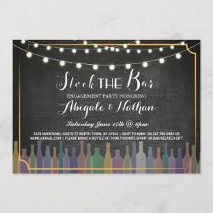 Stock The Bar Chalk Couple's Shower Invitation
