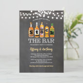 Stock the bar chalkboard engagement party invitation (Standing Front)