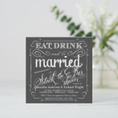 Stock the Bar Chalkboard Wedding Shower Invitation (Standing Front)